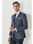 ALTINYILDIZ CLASSICS Erkek Lacivert Slim Fit Dar Kesim Mono Yaka Armürlü Yelekli Klasik Takım Elbise 2