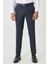 ALTINYILDIZ CLASSICS Erkek Lacivert Slim Fit Dar Kesim Mono Yaka Armürlü Yelekli Klasik Takım Elbise 5