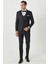 ALTINYILDIZ CLASSICS Erkek Siyah Slim Fit Dar Kesim Mono Yaka Desenli Yelekli Smokin Takım 4