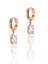 Gümüş Rose Zirkon Taşlı Damla Model Trend Halka Küpe DGN21185 1
