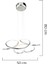 Aldo Krom Sarkıt 140 Watt Sarkıt 3 Renkli Ledli Modern Mutfak Banyo Led Salon Sarkıt Avize 4