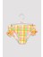 Neon Renkli Kız Çocuk Gingham Kare Desenli Bikini Takımı 4