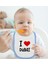 Kids I Love Dubai Tasarımlı Mavi Bebek Mama Önlüğü - Model 1 2