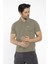 Waffle - Erkek Haki Polo Yaka Spor T-Shirt - 7129-04 1