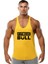Fitness Bull Sarı Gym Tank Top Erkekler İçin Yumuşak Kumaş ve Şık Tasarım 1