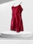 Bordo Saten Gecelik 3