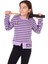 Toontoy Kız Çocuk Çizgili Striped Baskılı Sweatshirt 1