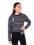 Toontoy Kız Çocuk Çizgili Striped Baskılı Sweatshirt 1