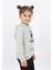 Toontoy Kız Çocuk Yıldızlı Zebra Baskılı Kapüşonlu Sweatshirt 2