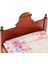 1/12 Ölçekli Dollhouse Minyatür Mobilya Yatak Odası Ahşap Çiçek Çift Yolu 3