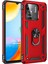 Xiaomi Redmi 10C Kılıf Military Ring Holder Kırmızı 1