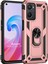Oppo A96 Kılıf Military Ring Holder Rose Gold 1