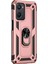 Oppo A96 Kılıf Military Ring Holder Rose Gold 2