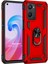 Oppo A96 Kılıf Military Ring Holder Kırmızı 1