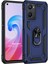 Oppo A96 Kılıf Military Ring Holder Lacivert 1