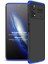 Xiaomi Poco X4 Pro 5g Kılıf Double Dip 360 Protective Siyah Mavi 1