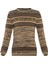 BP104 Desenli Camel Çocuk Kazak 1