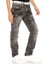 CDK111 Biker Jeans Kargo Cep Siyah Çocuk Pantolon 1