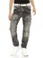 CDK111 Biker Jeans Kargo Cep Siyah Çocuk Pantolon 2