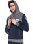 CL372 Kapşonlu Fermuarlı Çizgili Ince Spor Sweatshirt 1