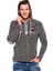 CL359 Düğmeli Kapşonlu Gri Örme Erkek Sweatshirt 1