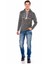 CL359 Düğmeli Kapşonlu Gri Örme Erkek Sweatshirt 5