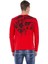 CL452 Taşlı Baskılı Kırmızı Ince Sweatshirt 3
