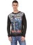 CL452 Taşlı Baskılı Siyah Ince Sweatshirt 1