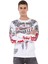 CL450 Parlak Baskılı Ince Beyaz Sweatshirt 1