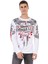 CL450 Parlak Baskılı Ince Beyaz Sweatshirt 2