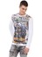 CL452 Taşlı Baskılı Beyaz Ince Sweatshirt 2