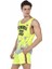 CUK245 Neon Sarı Deniz Şortu Atlet Takım 1