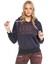 WL246 Kabartmalı Kapşonlu Lacivert Bayan Lacivert Sweatshirt 1