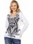 WL285 Taşlı Desenli Beyaz Sweatshirt 1