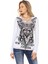 WL285 Taşlı Desenli Beyaz Sweatshirt 2