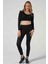 WLR142 Dokulu Body Tayt Siyah Spor Takım 1