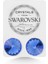 Union Swarovski Crystal Kadın Sapphire Taşlı 12MM Çivili Gümüş Küpe 1