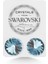 Union Swarovski Crystal Kadın Aquamarine Taşlı 12MM Çivili Gümüş Küpe 1