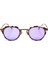 s Oval Mor Kemik Çerçeve Unisex Güneş Gözlüğü 1