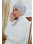 Ayşe Tasarım Kuşaklı Penye Bone,pudra,b-49 2