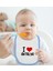 Kids I Love Antalya Tasarımlı Mavi Bebek Mama Önlüğü - Model 1 2