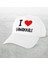 Gift I Love Çanakkale Tasarımlı Beyaz Şapka - Model 1 1