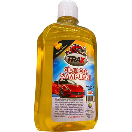 Trax Portakallı Oto Şampuanı Araba Cilalı Süper Kalite Etkili Temizlik 500 ml