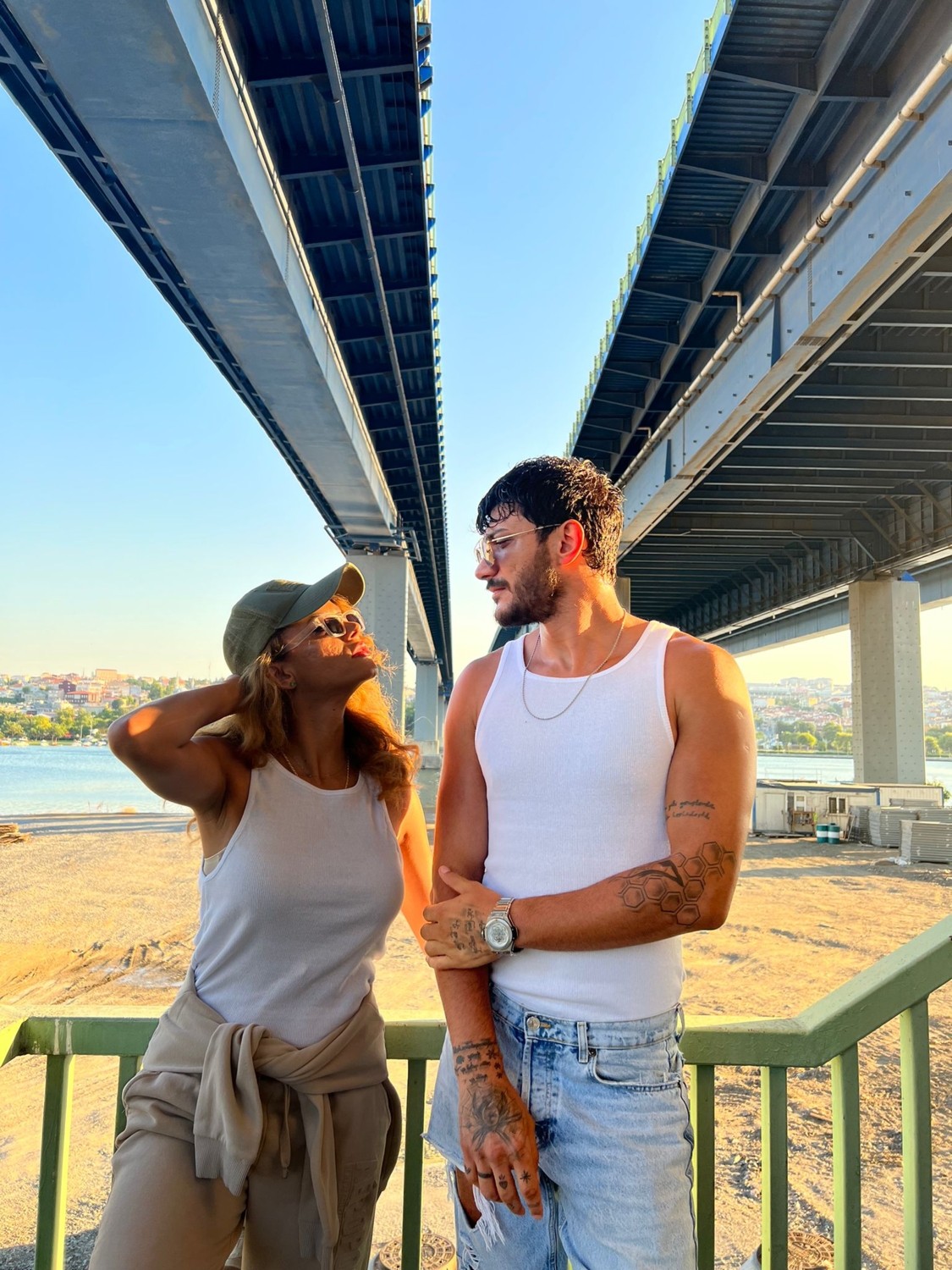 XPuppetwear Unisex Likralı Beyaz Fitilli Atlet