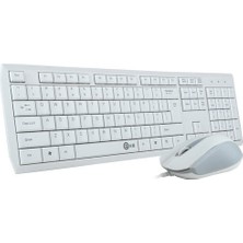 Xinh Klavye ve Fare Combo Süper Ince Kablolu Multimedya Qwerty Beyaz Klavye Mouse (Yurt Dışından)