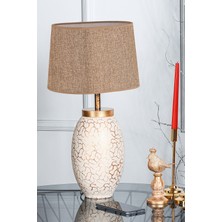Hmydesign Rayon Seramik Abajur Krem Gold