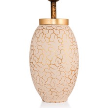 Hmydesign Rayon Seramik Abajur Krem Gold