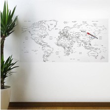 Mobgift Dünya Haritası Duvar Stickerı 110 x 56 cm Şeffaf
