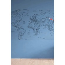 Mobgift Dünya Haritası Duvar Stickerı 110 x 56 cm Şeffaf