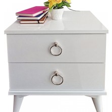 Viola Consept Komidin  Şifonyer 2 Çekmece Gümüş  Yatak Odası  Genç Odası  Cocuk Odası  Bebek Odası